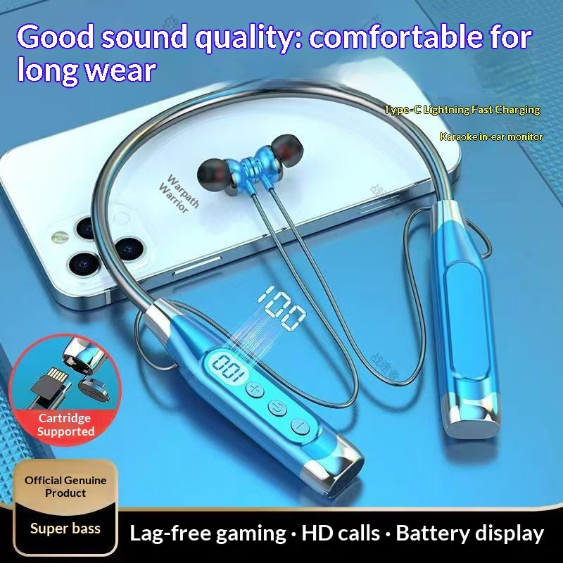 Wireless Bluetooth Neckband Earbuds With Ultra-long Battery Life