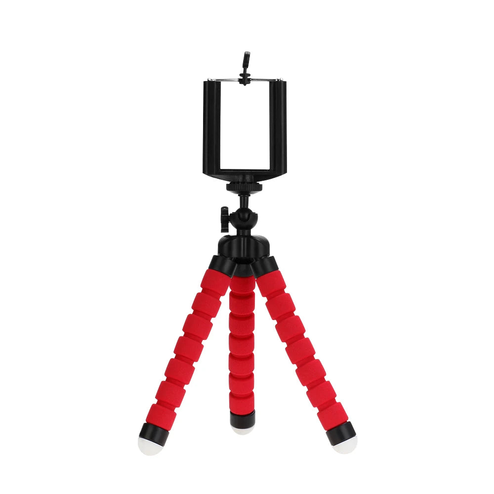 Universal Mini Flexible Octopus Tripod Stand with Phone Clip Holder