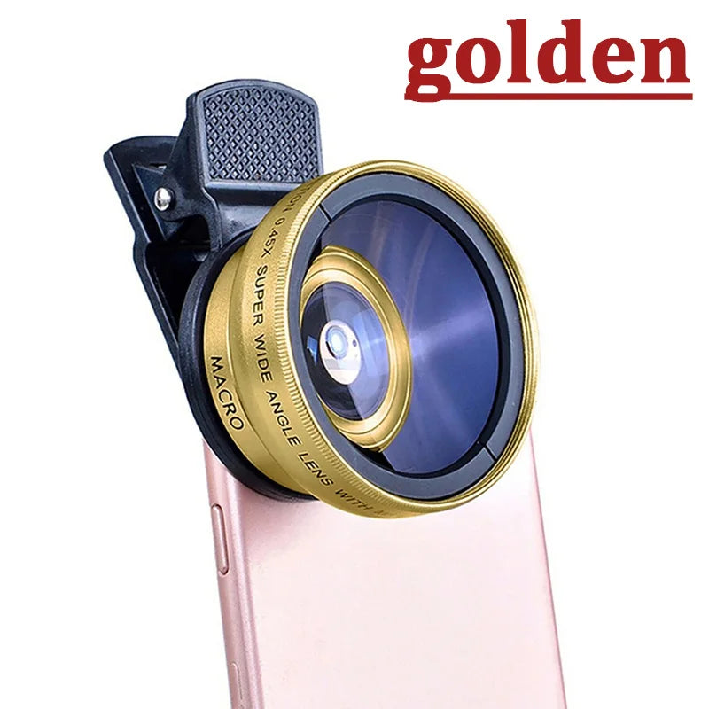 2-in-1 Professional Universal Phone Camera Lens – 0.45X Super Wide Angle & Macro HD