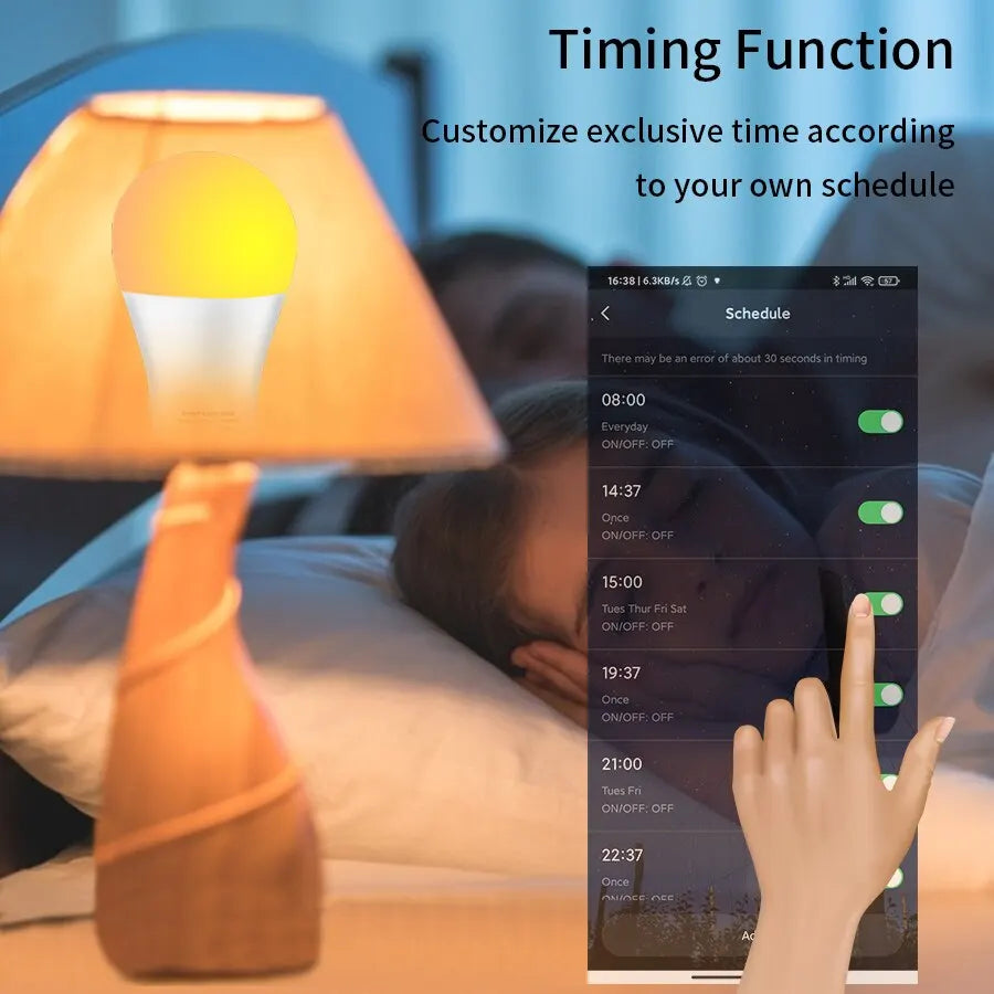 Tuya Smart E27 RGB LED Bulb – App Control & Dimmable