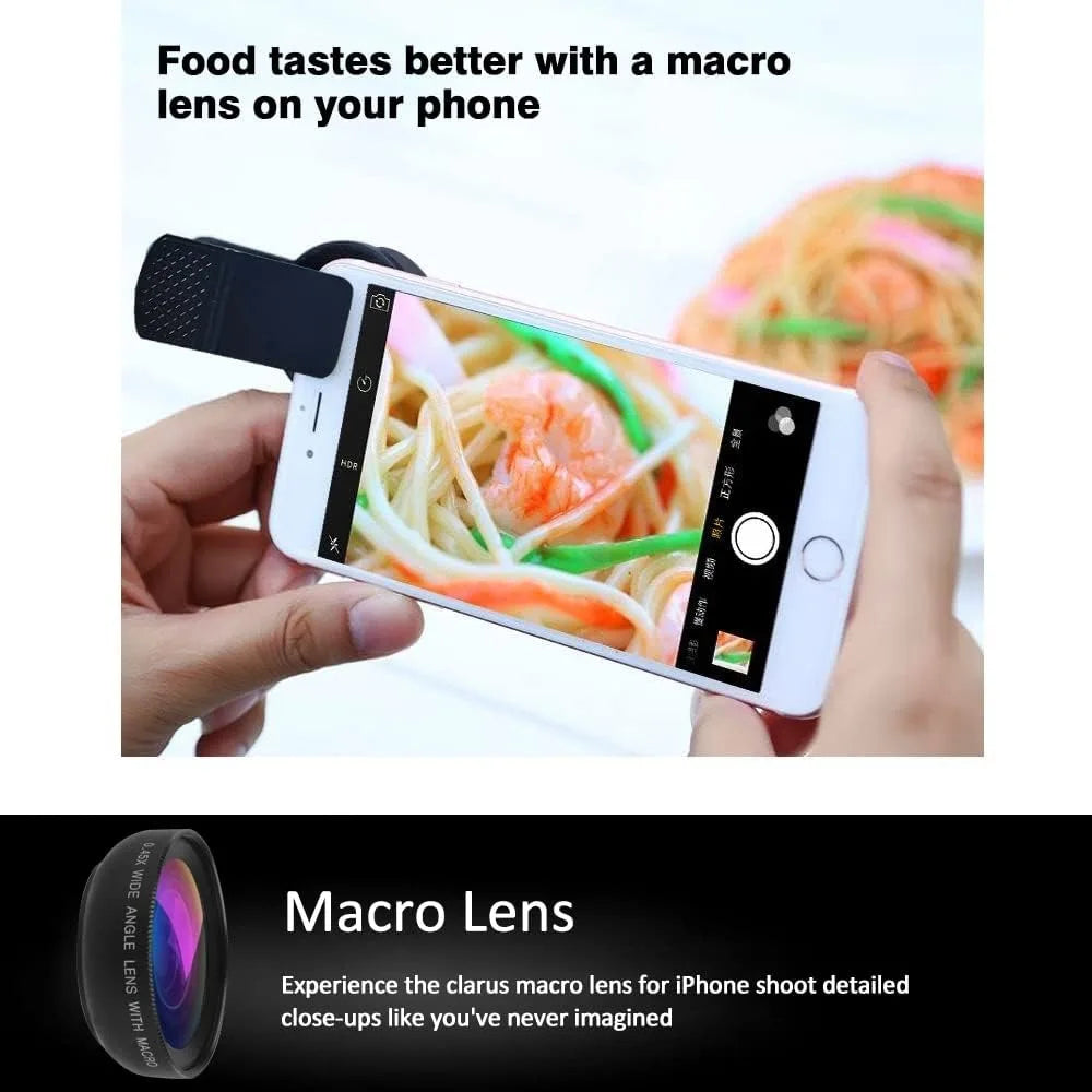 2-in-1 Professional Universal Phone Camera Lens – 0.45X Super Wide Angle & Macro HD