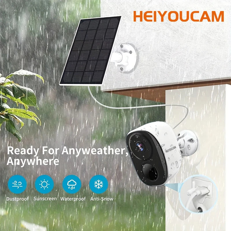2K Wireless Outdoor Security Camera with Spotlight & Siren