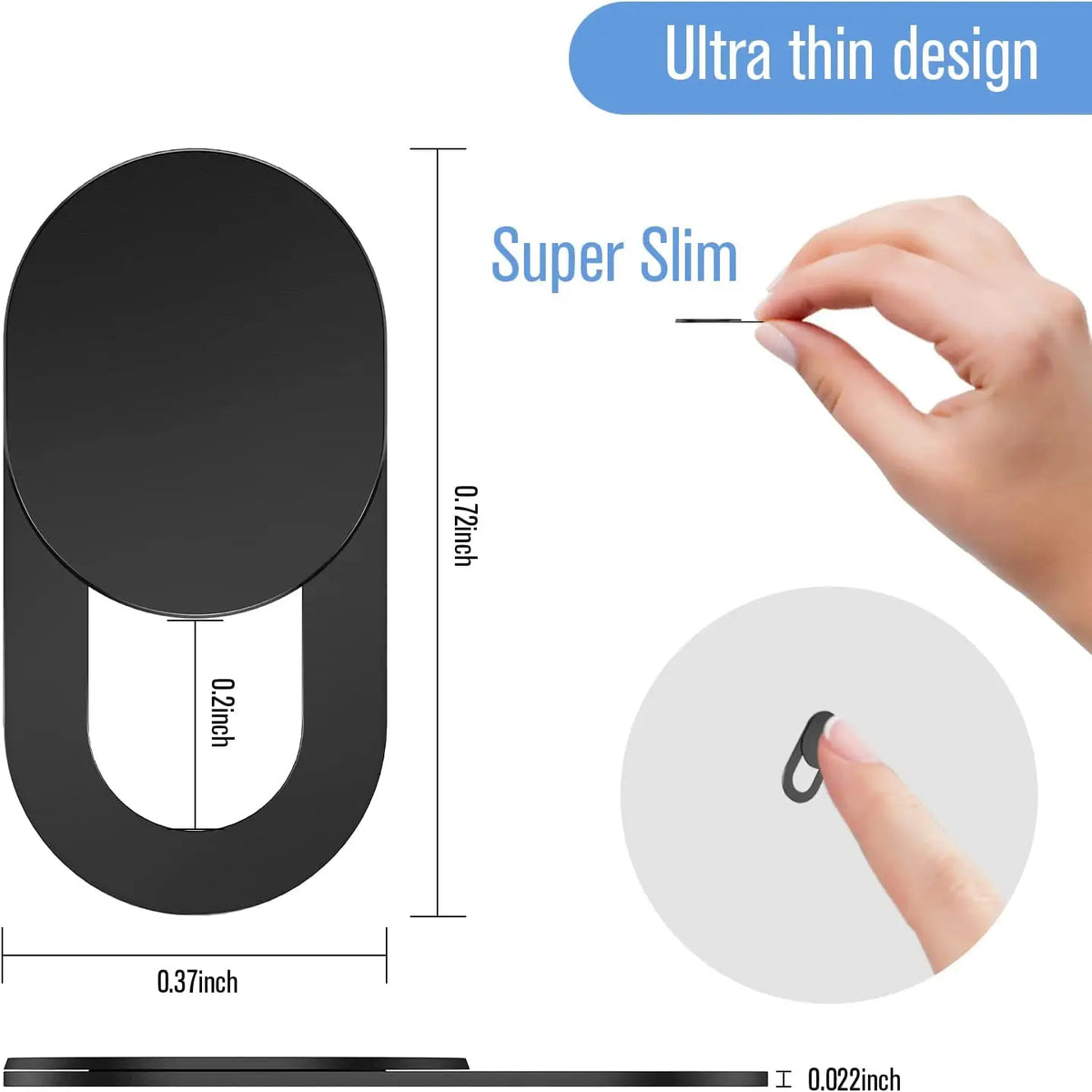 Ultra-Thin Webcam Cover Slider – Universal Camera Privacy Sticker