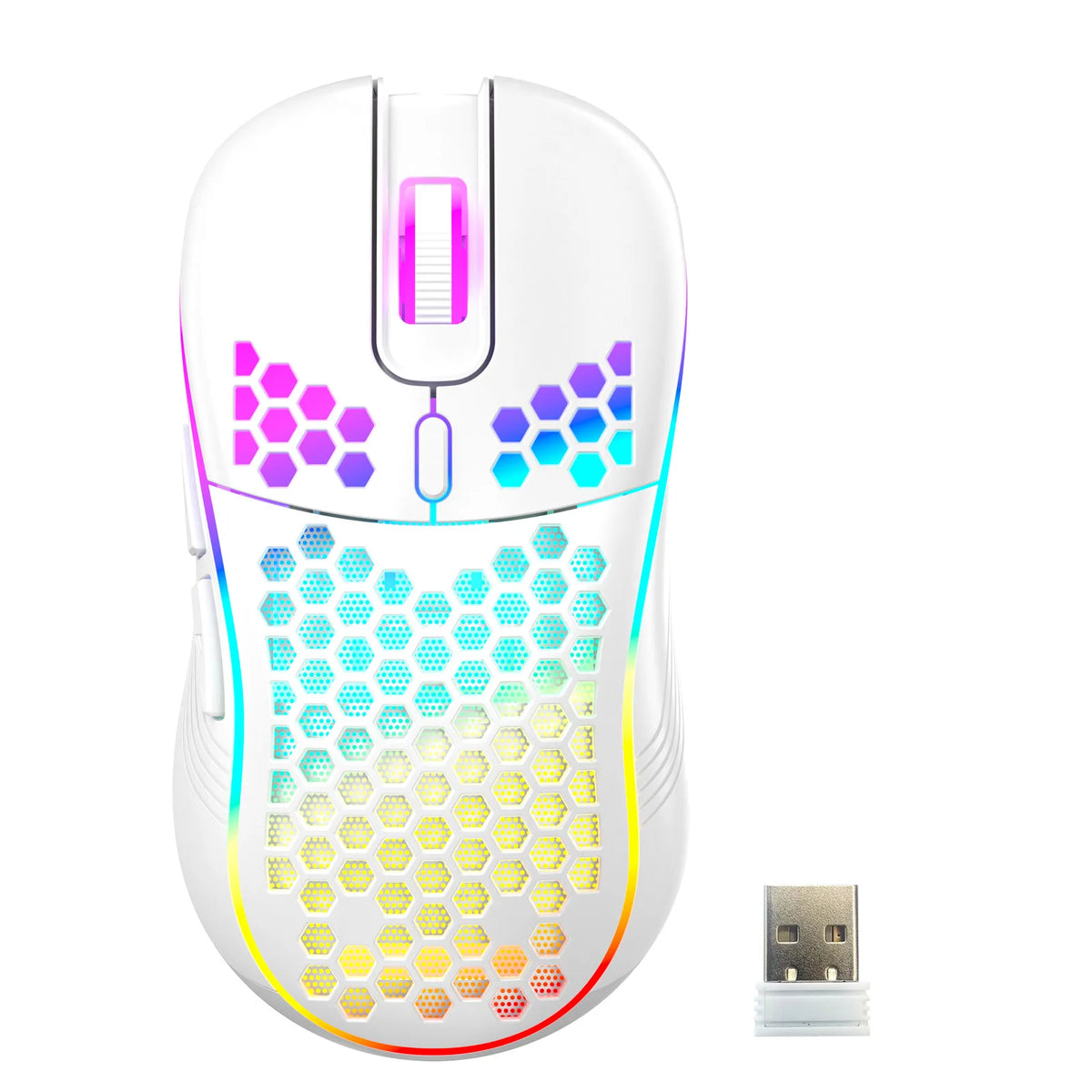 Honeycomb Wired RGB Gaming Mouse – 7200 DPI Ergonomic Design