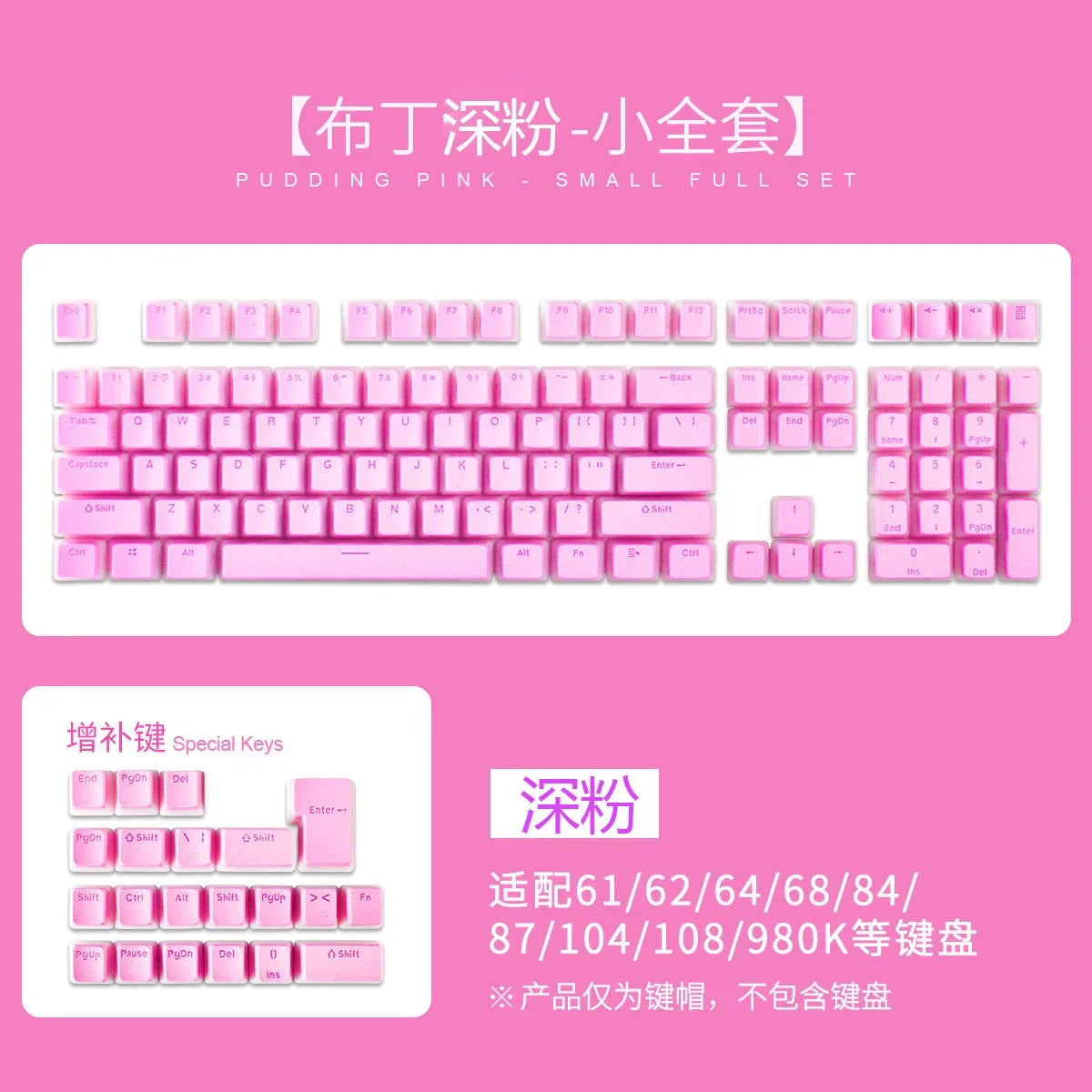 129-Key PBT Pudding Keycaps | ISO/ANSI RGB Set