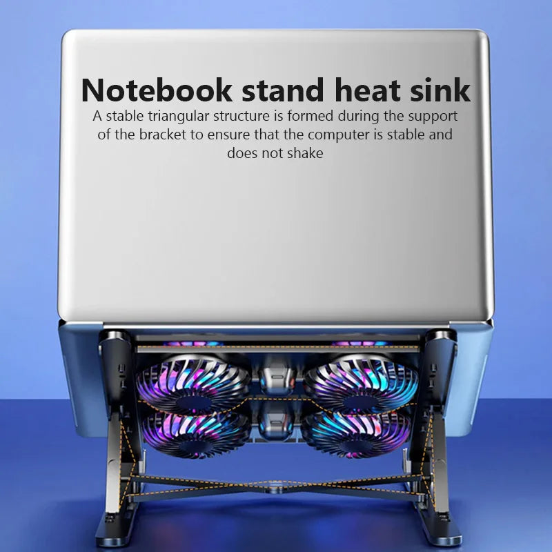 Foldable Laptop Cooling Pad with 4 Fans (13–17.3 Inch)