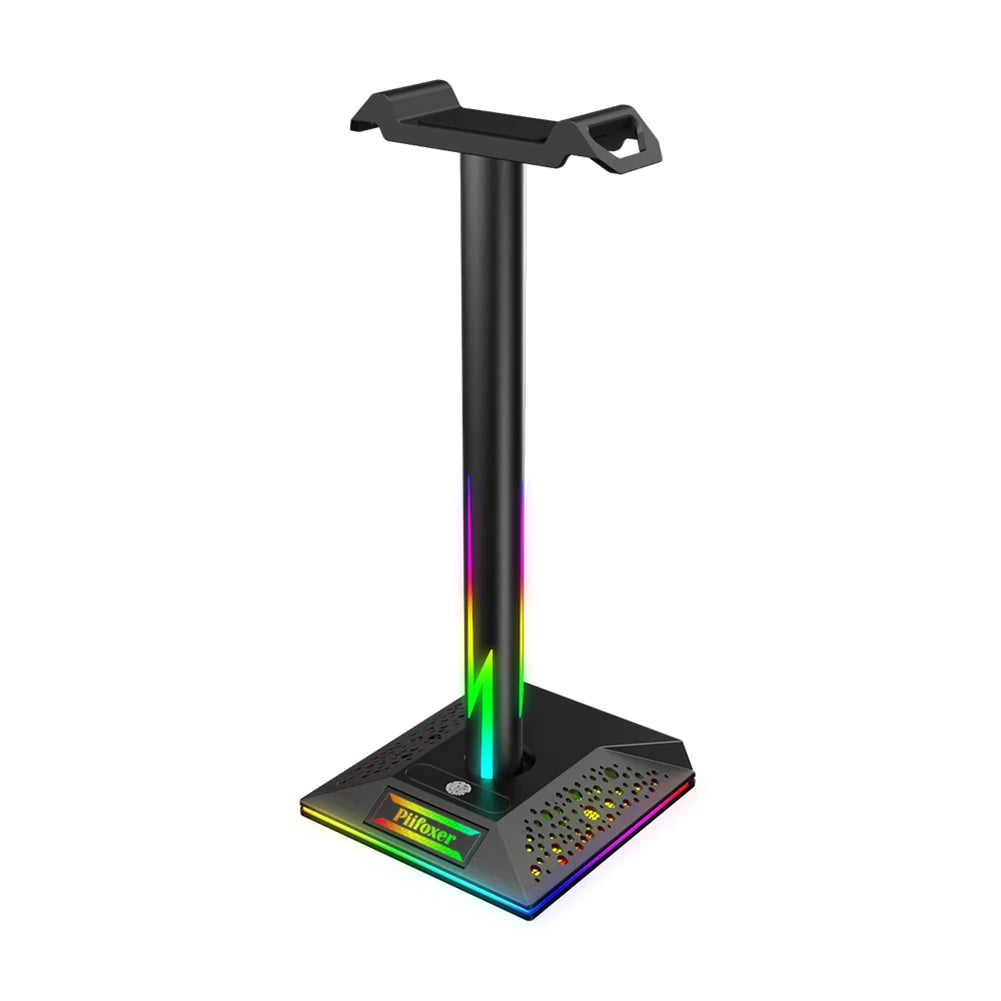 RGB Gaming Headphone Stand with 10 Light Modes & USB / 3.5mm Ports