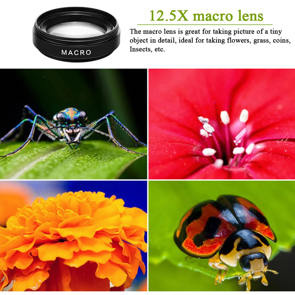 2-in-1 Professional Universal Phone Camera Lens – 0.45X Super Wide Angle & Macro HD