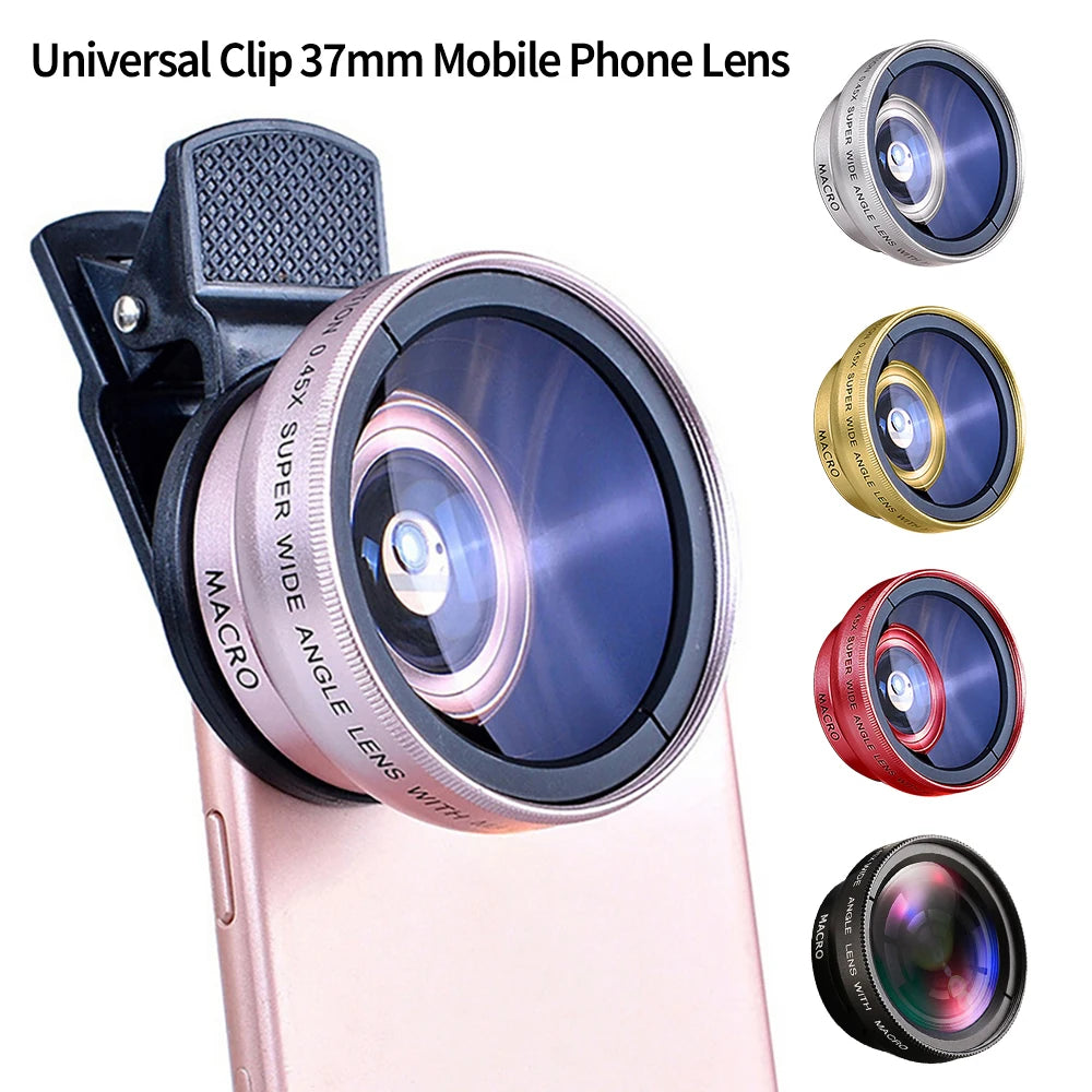 2-in-1 Professional Universal Phone Camera Lens – 0.45X Super Wide Angle & Macro HD