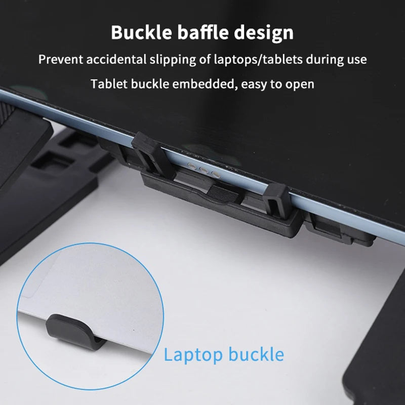 Foldable Laptop Cooling Pad Stand with Fan – Portable & Adjustable