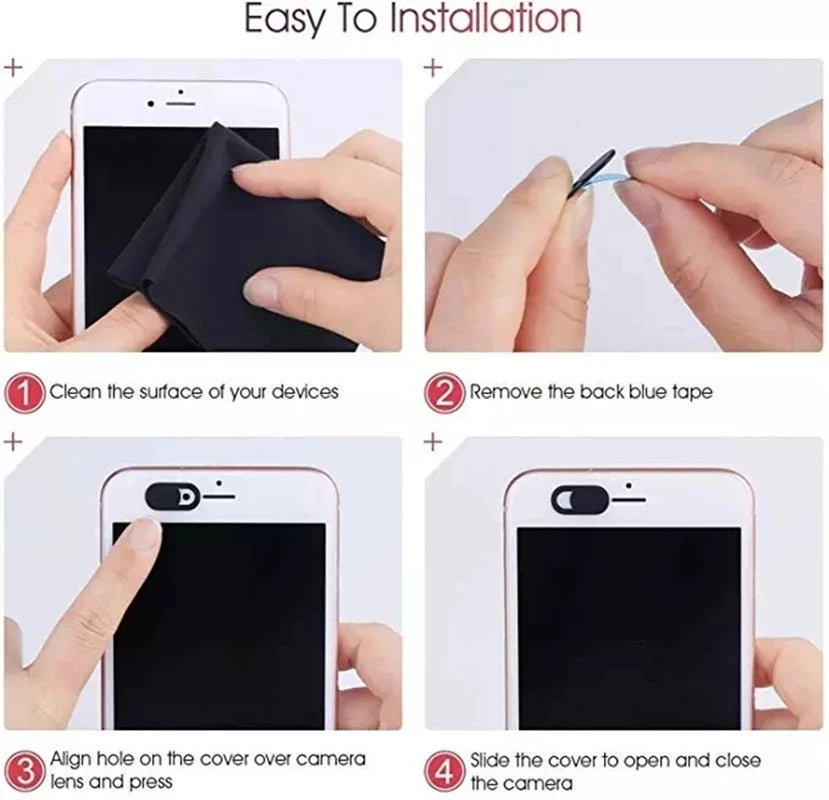 Ultra-Thin Webcam Cover Slider – Universal Camera Privacy Sticker