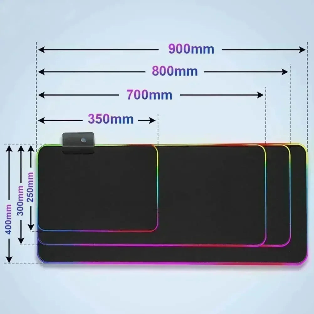 RGB Extended Hexagon Gaming Mouse Pad – Non-Slip Desk Mat