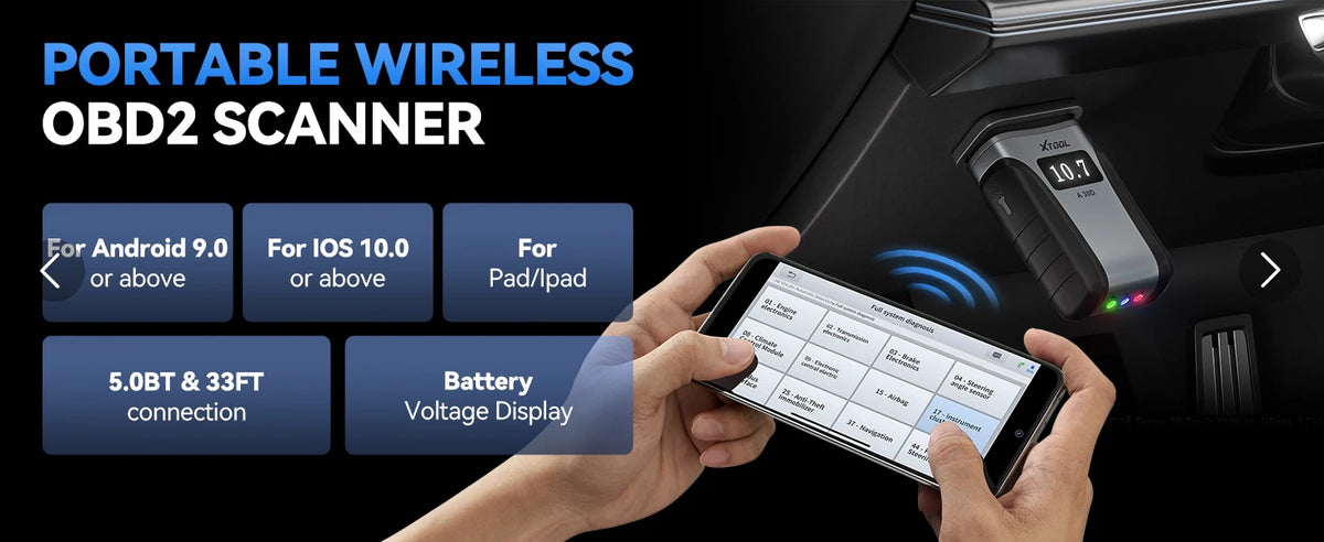XTOOL Anyscan A30M Wireless OBD2 Scanner – 26+ Resets & CANFD