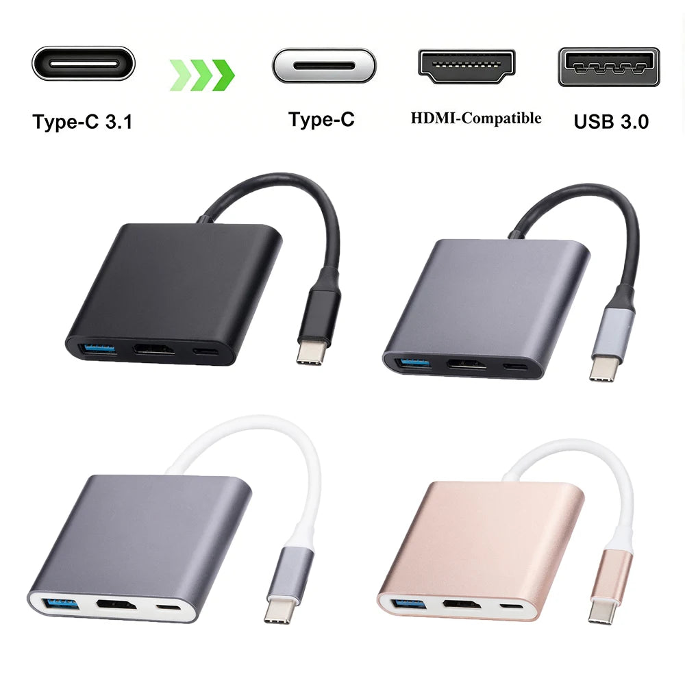 3-in-1 USB-C Multi-Port Adapter