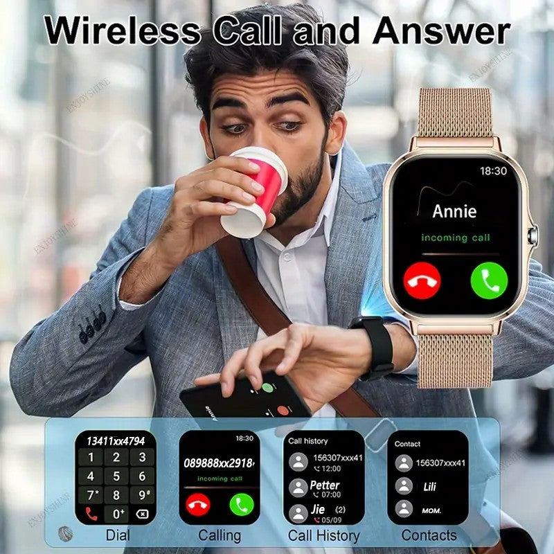 New Smartwatches, Featuring Message Alerts, Call Answering, Health Monitoring, Activity Tracking, Notification Reminders, And Fitness Functions.
