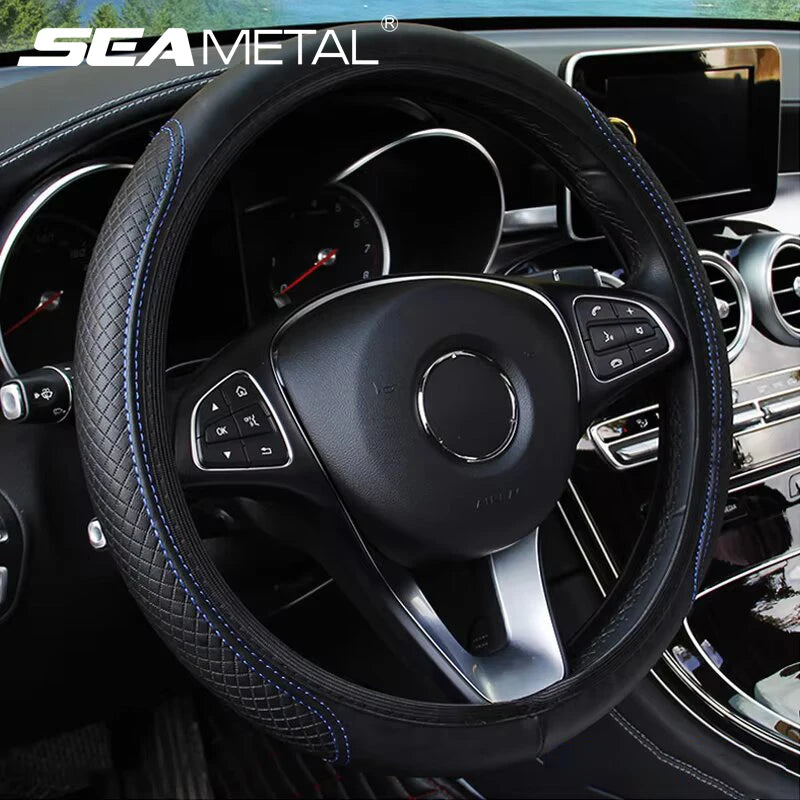 SEAMETAL Universal Steering Wheel Cover – Anti-Slip & Wear-Resistant (37–39cm)