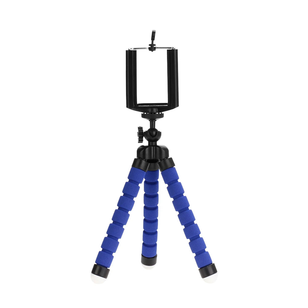 Universal Mini Flexible Octopus Tripod Stand with Phone Clip Holder