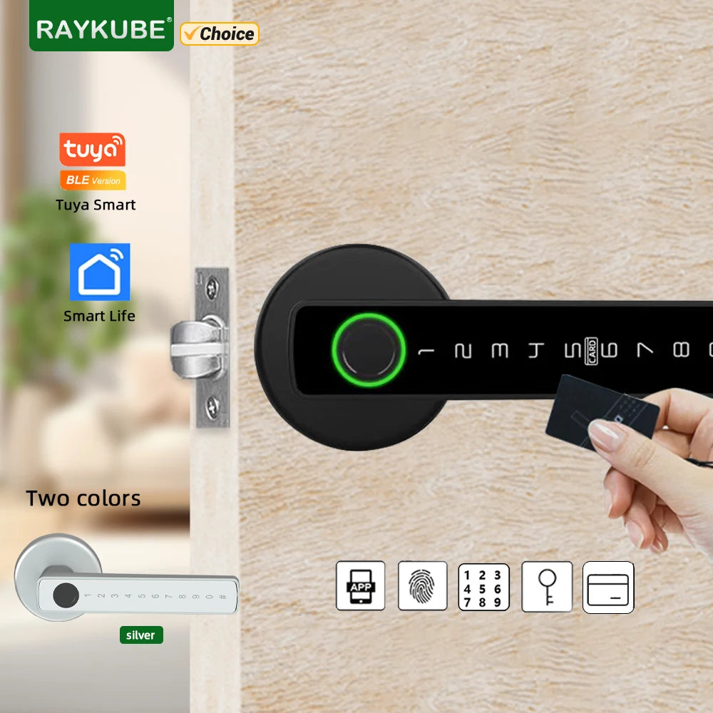 RAYKUBE M5 Tuya Bluetooth Smart Door Lock – Keyless Entry & App Control