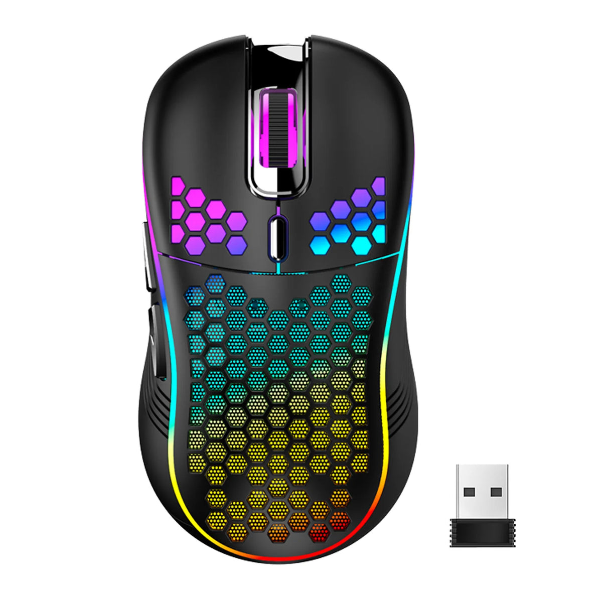 Honeycomb Wired RGB Gaming Mouse – 7200 DPI Ergonomic Design