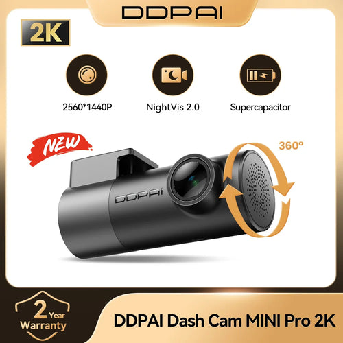 DDPAI Mini Pro 2K Dash Cam – Night Vision & Smart Voice Control