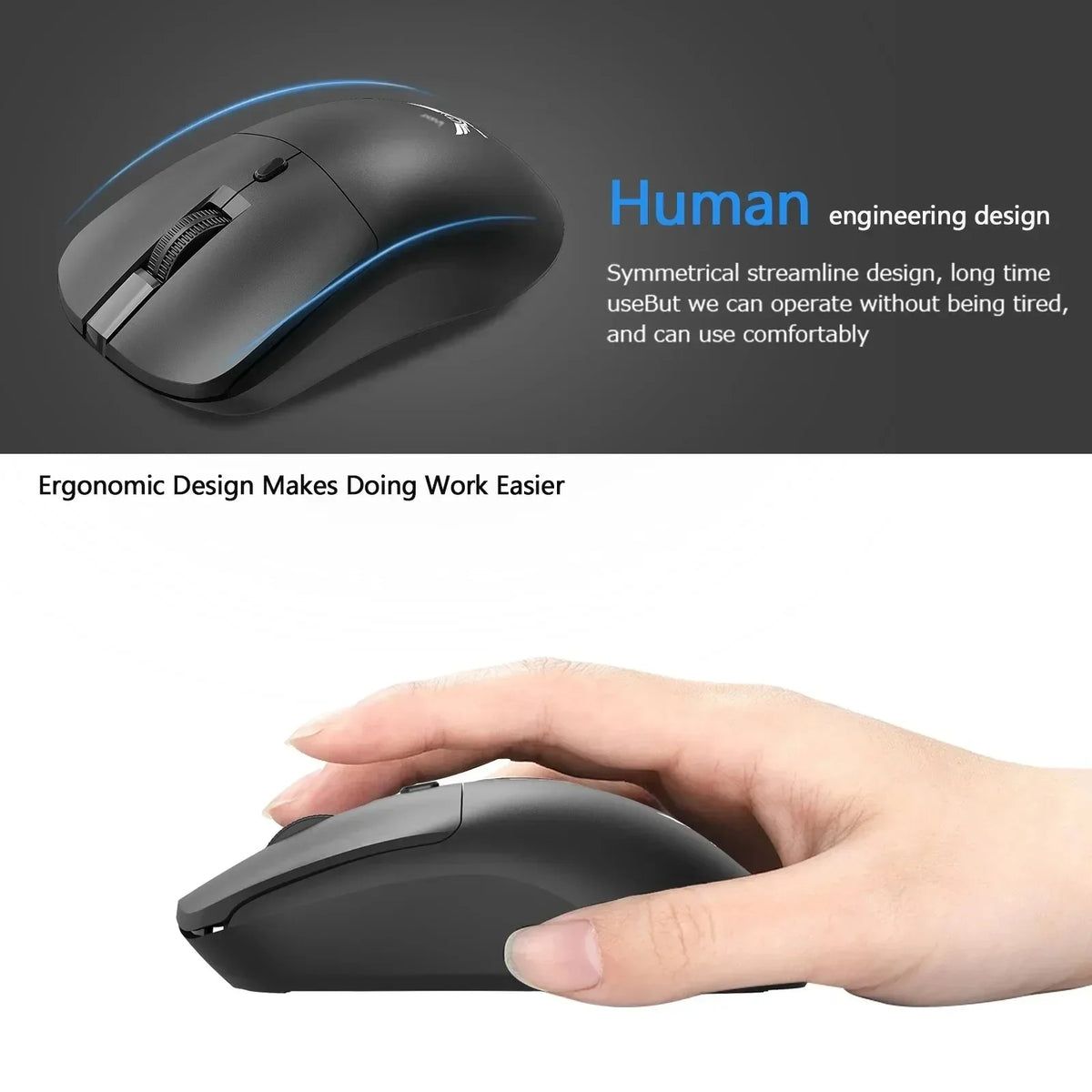 Rechargeable Ergonomic Wireless & Bluetooth 5.4 Mouse