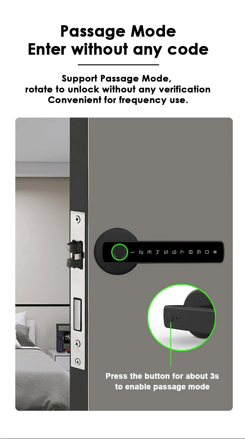 RAYKUBE M5 Tuya Bluetooth Smart Door Lock – Keyless Entry & App Control