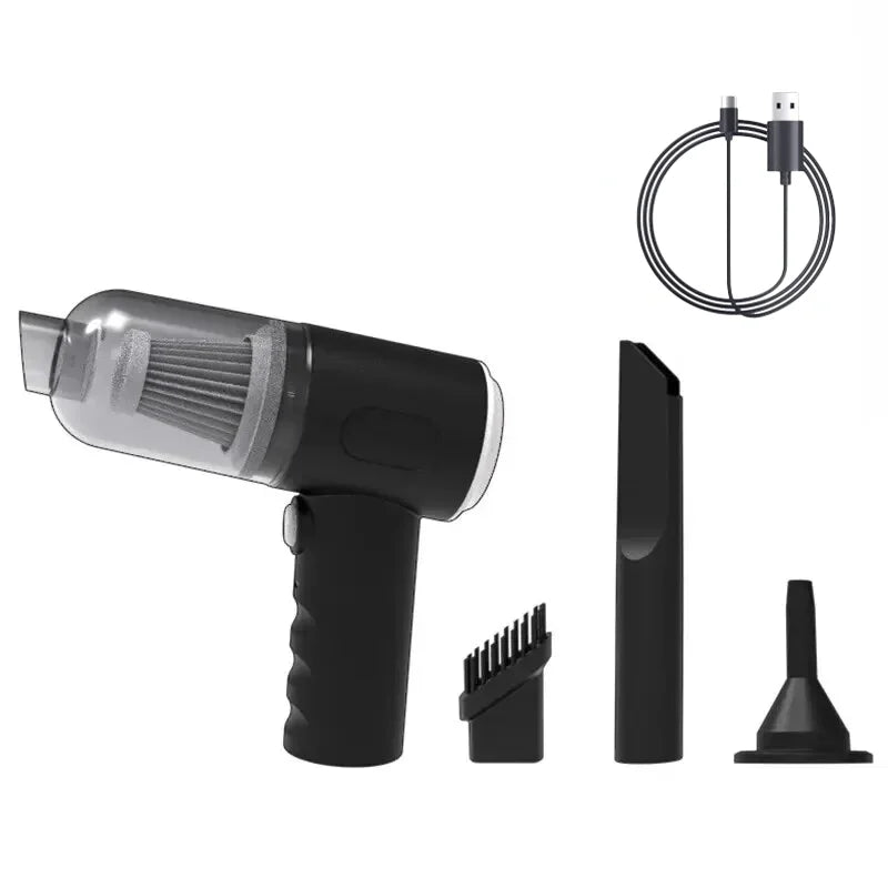 Portable 2-in-1 Wireless Car Vacuum Cleaner – Blow & Suction (1200mAh)
