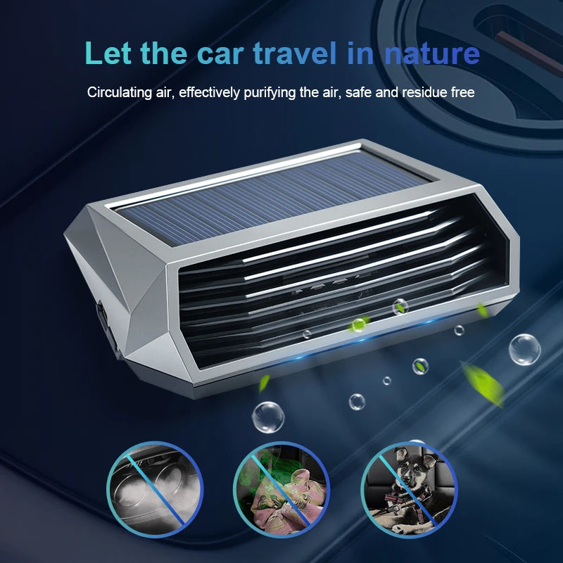 Solar-Powered Car Air Purifier with Smart Sensor