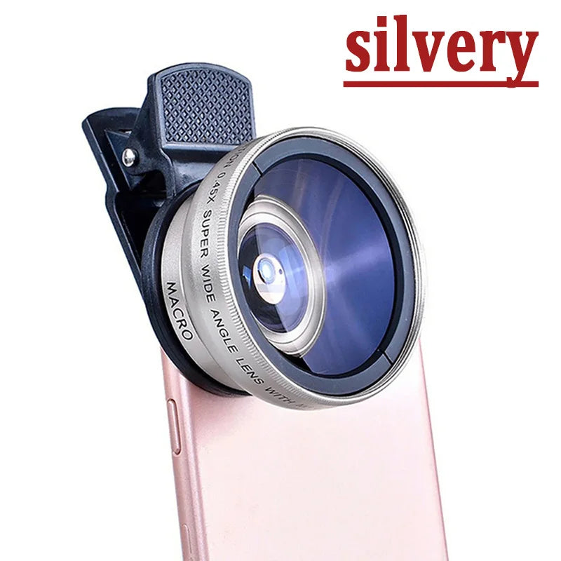 2-in-1 Professional Universal Phone Camera Lens – 0.45X Super Wide Angle & Macro HD