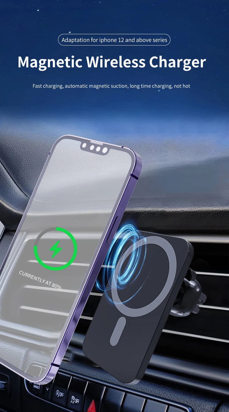 Magnetic Wireless Car Charger & Mount