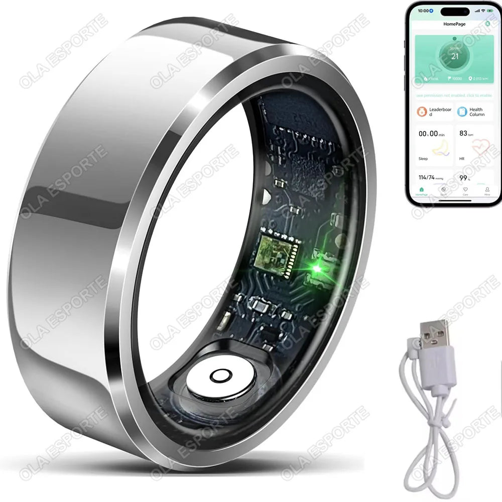 Smart Ring Health Tracker – Heart Rate, Sleep & Fitness Waterproof Ring