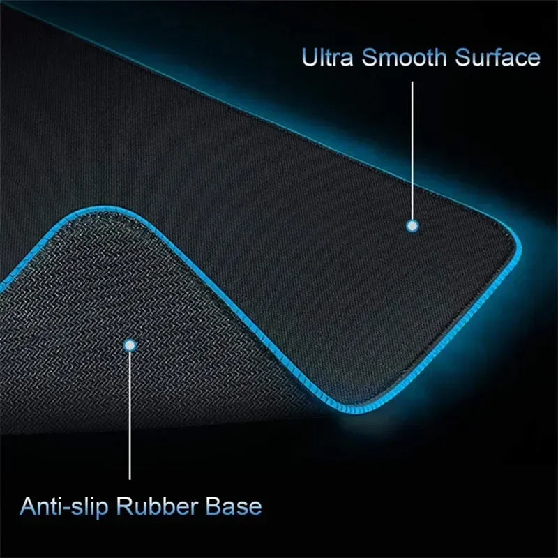 RGB Extended Hexagon Gaming Mouse Pad – Non-Slip Desk Mat