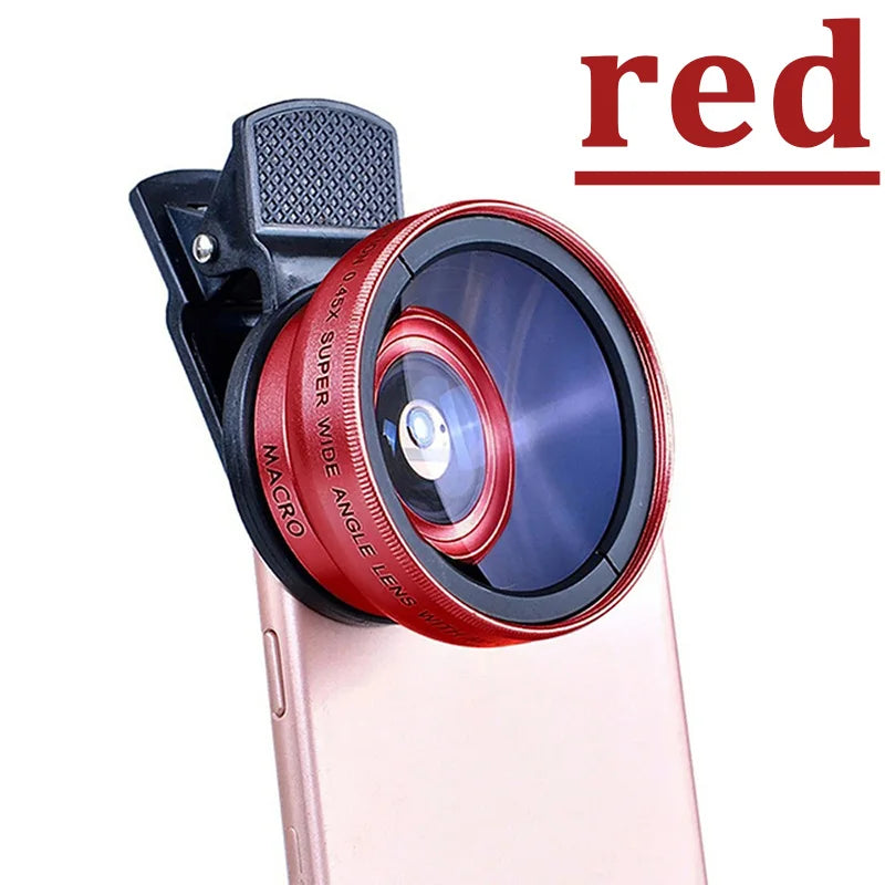 2-in-1 Professional Universal Phone Camera Lens – 0.45X Super Wide Angle & Macro HD