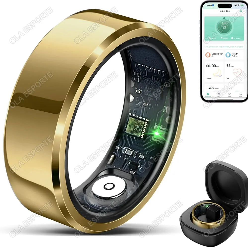 Smart Ring Health Tracker – Heart Rate, Sleep & Fitness Waterproof Ring