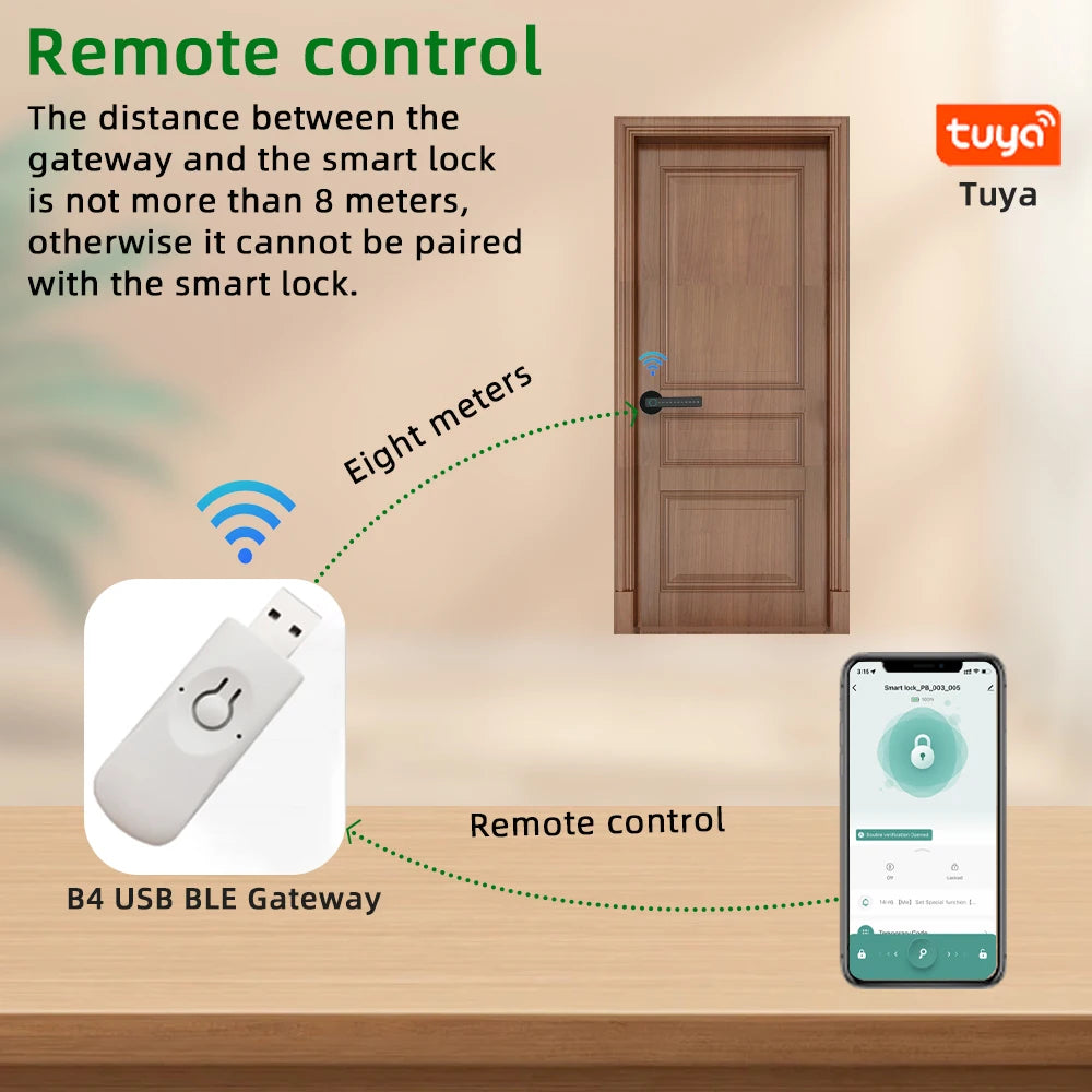 RAYKUBE M5 Tuya Bluetooth Smart Door Lock – Keyless Entry & App Control