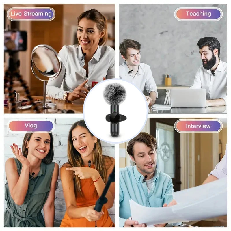 Wireless Clip-On Lavalier Microphones