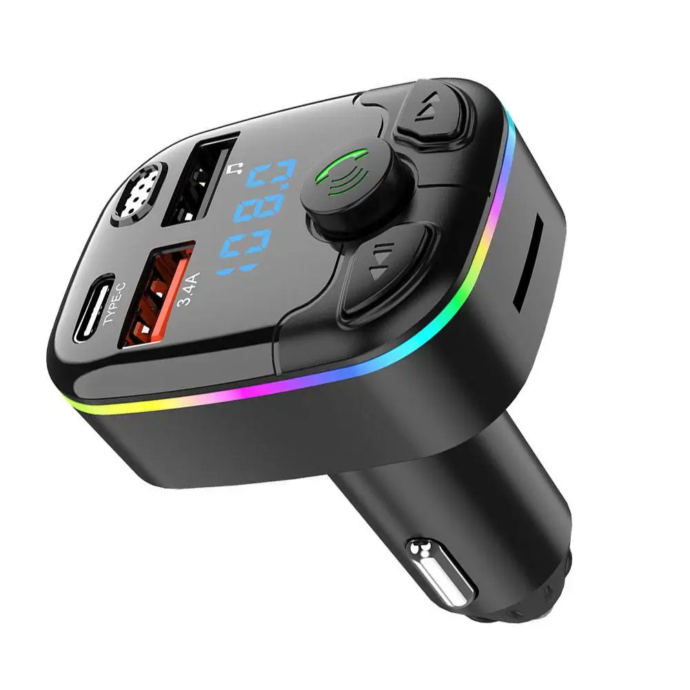 Bluetooth 5.0 Car FM Transmitter & Fast Charger