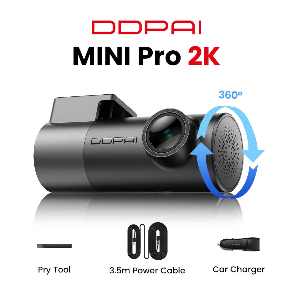 DDPAI Mini Pro 2K Dash Cam – Night Vision & Smart Voice Control