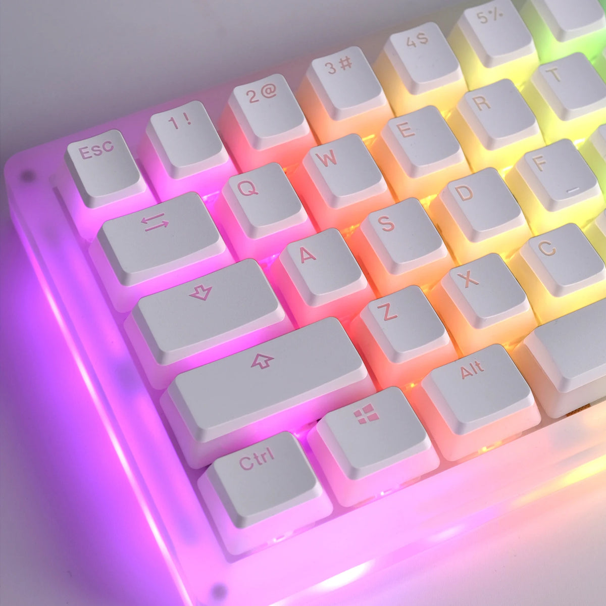 129-Key PBT Pudding Keycaps | ISO/ANSI RGB Set