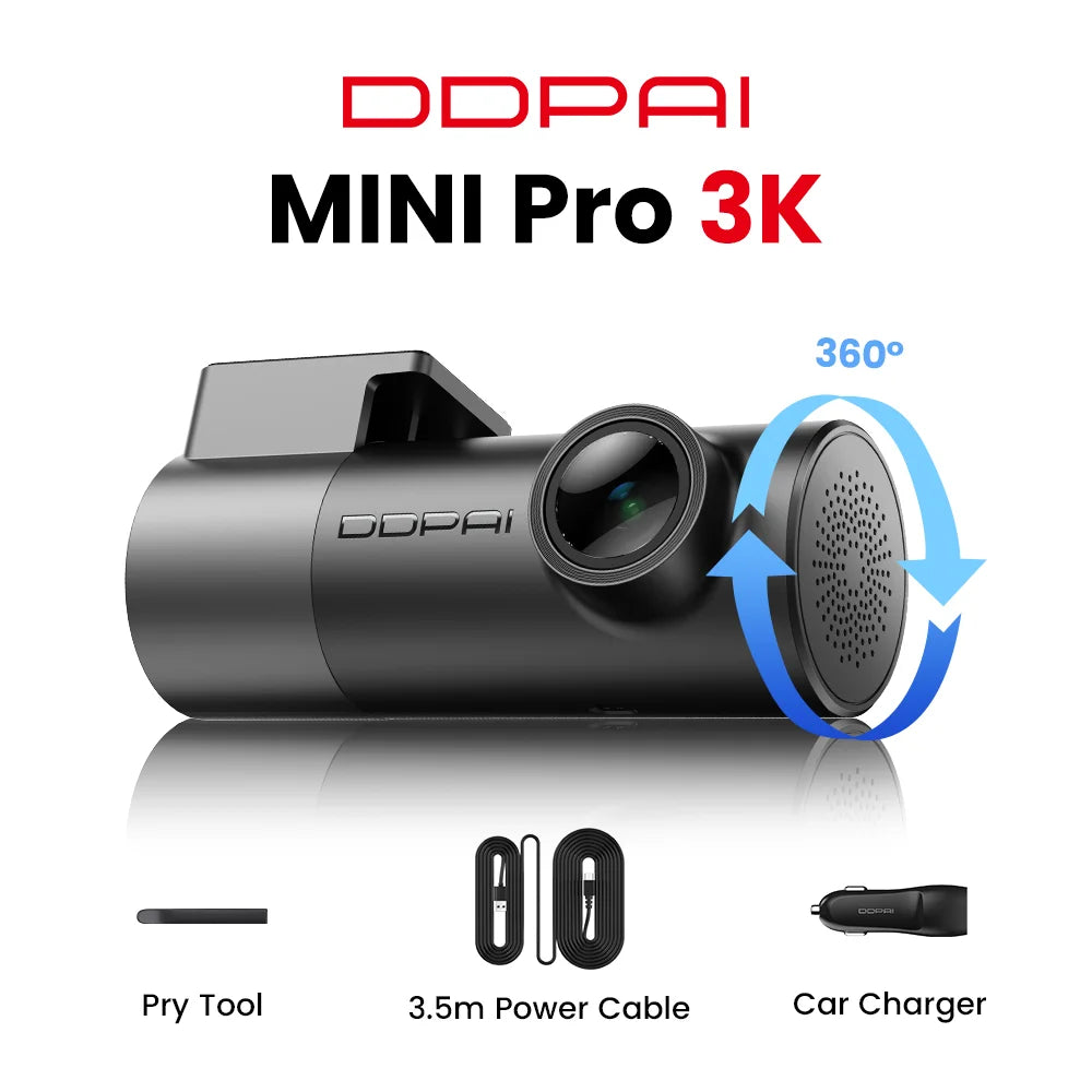 DDPAI Mini Pro 2K Dash Cam – Night Vision & Smart Voice Control