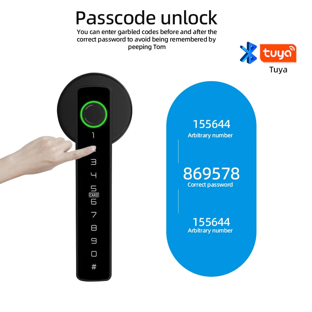 RAYKUBE M5 Tuya Bluetooth Smart Door Lock – Keyless Entry & App Control