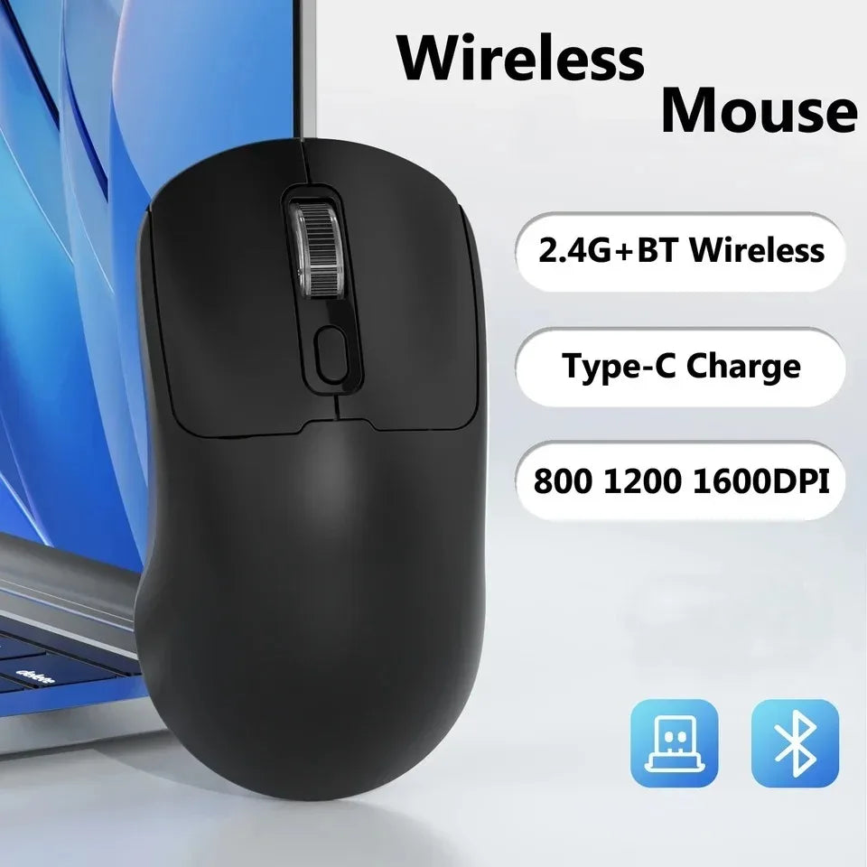 Rechargeable Ergonomic Wireless & Bluetooth 5.4 Mouse