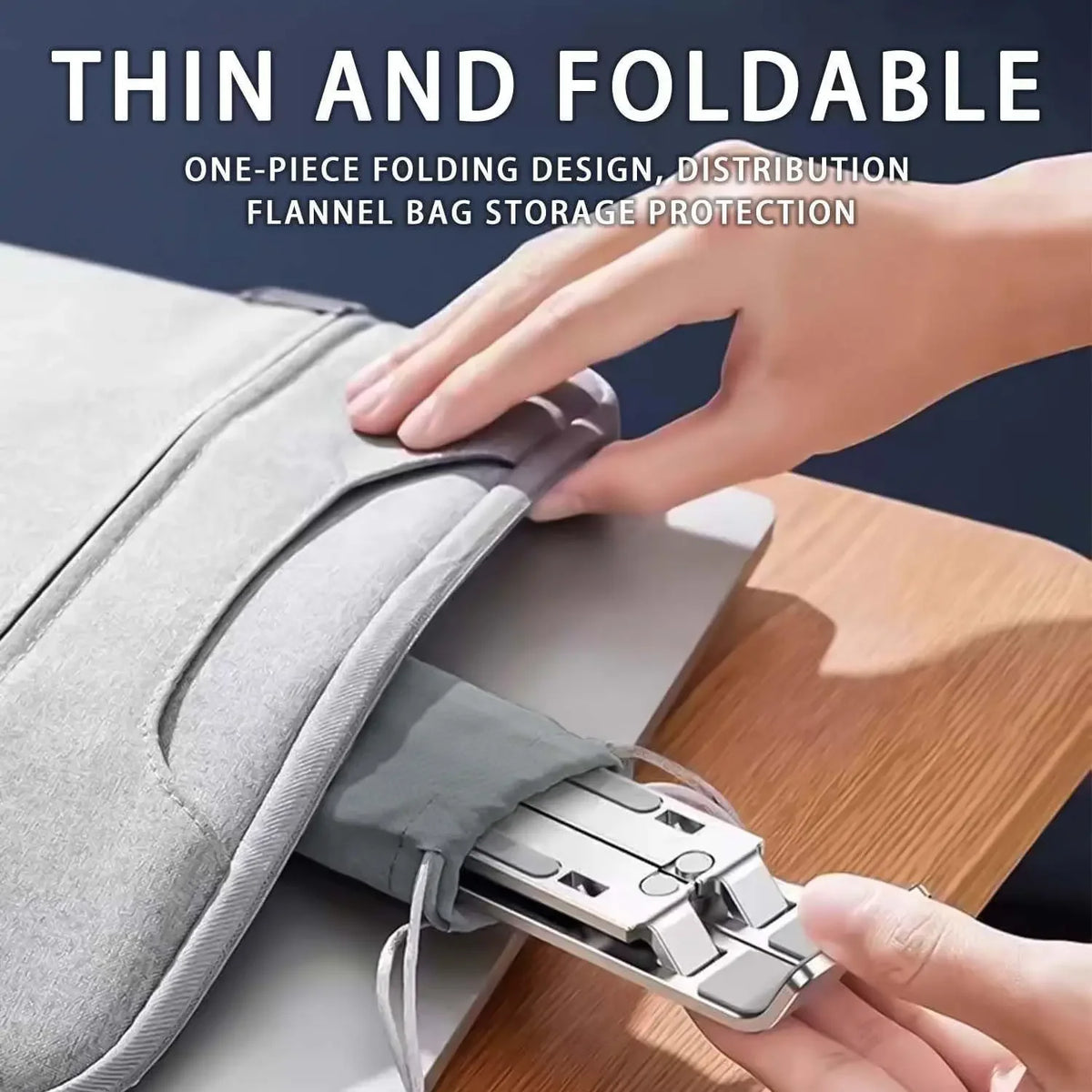 Adjustable Aluminum Laptop Stand – Foldable Cooling Dock for 8–16" Laptops