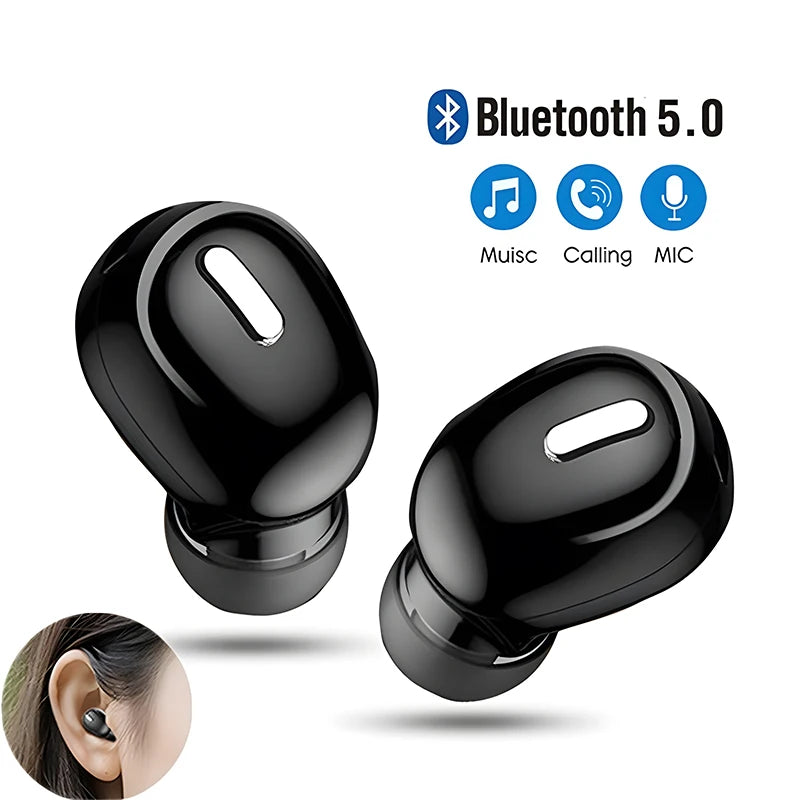 Wireless Bluetooth 5.0 Waterproof TWS Earbuds with Mic & Single-Ear Mode