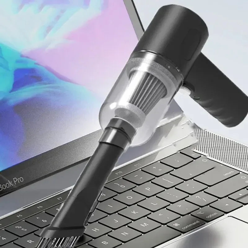 Portable 2-in-1 Wireless Car Vacuum Cleaner – Blow & Suction (1200mAh)