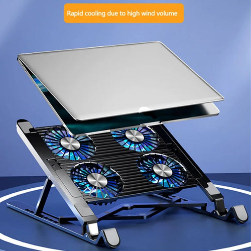 Foldable Laptop Cooling Pad with 4 Fans (13–17.3 Inch)
