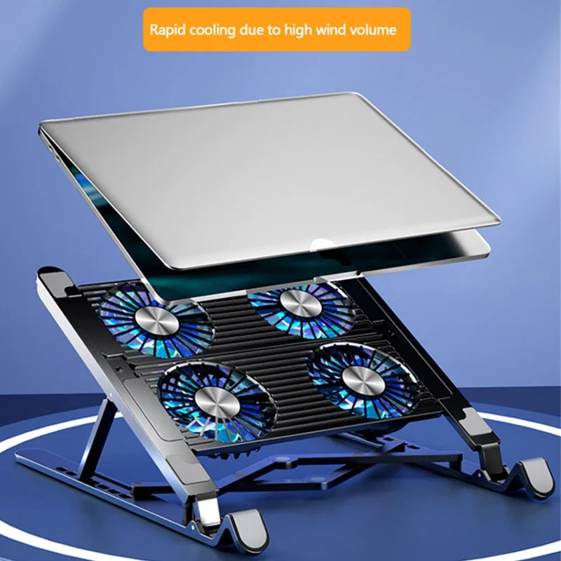 Foldable Laptop Cooling Pad with 4 Fans (13–17.3 Inch)