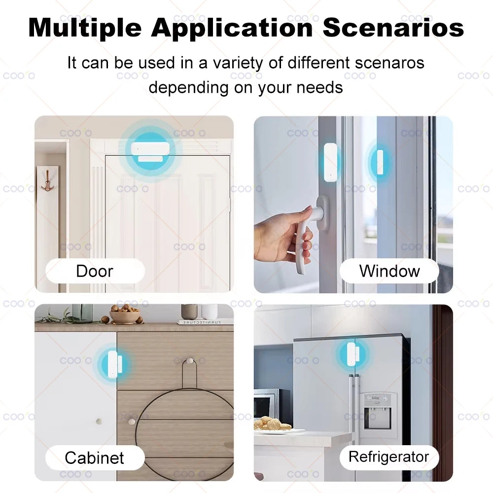 Tuya Zigbee Smart Door & Window Sensor – App Remote Alert Security Detector