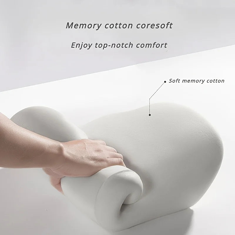 2-in-1 Memory Foam Seat Cushion & Lumbar Support Set (Grey & Black)