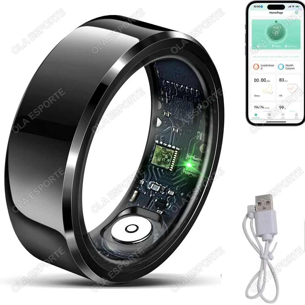 Smart Ring Health Tracker – Heart Rate, Sleep & Fitness Waterproof Ring